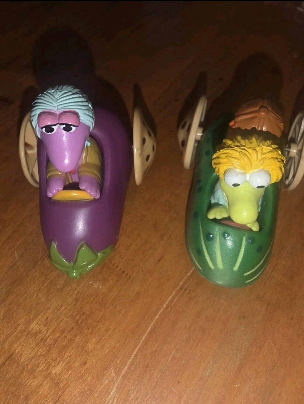80s Vintage 1988 Fraggle Rock Veggie Racers Jim Henson McDs X2 Toy Car Set Lot